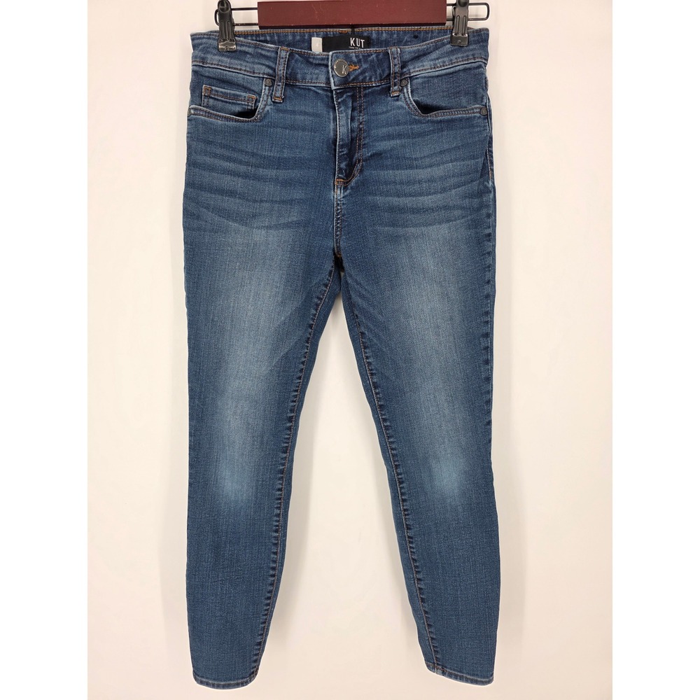 KUT From The Kloth Women's Jeans High Rise Skinny Blue Wash Denim Pants Size 4